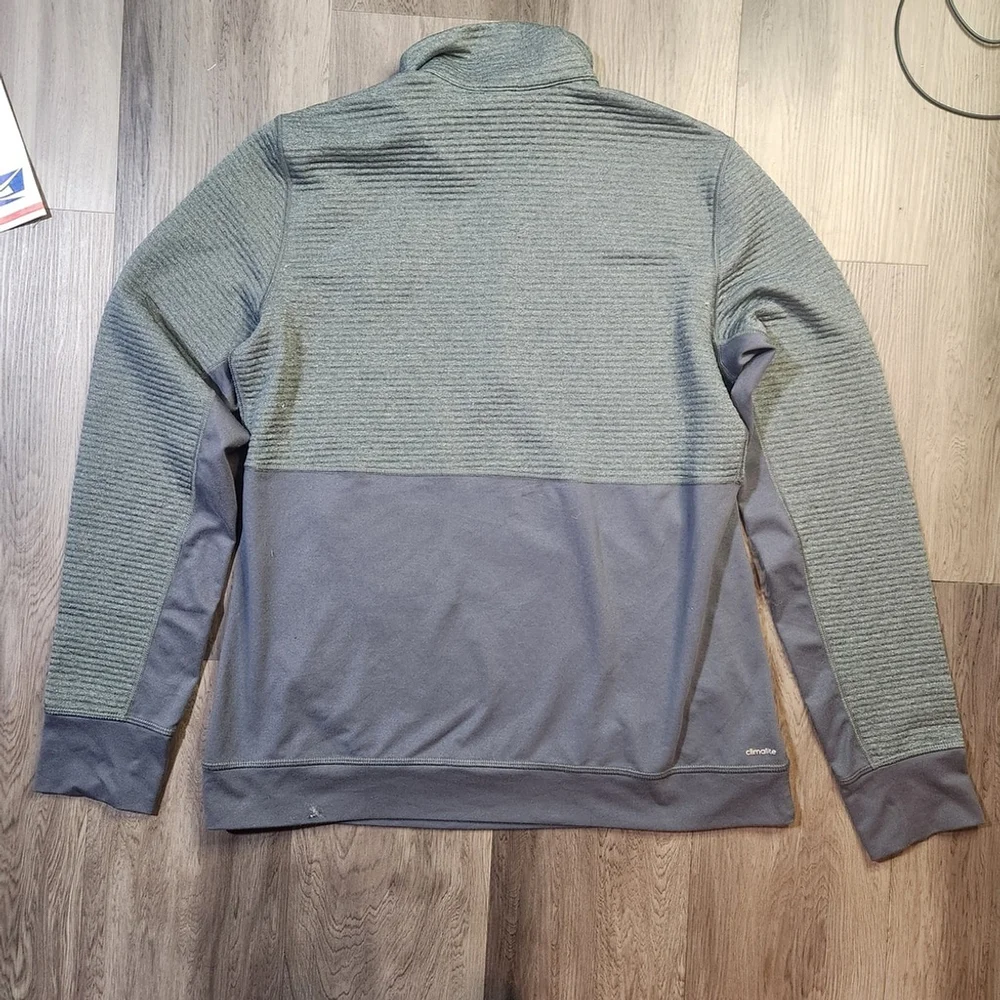 Adidas Mens Steel Quarter Zip Pullover Large